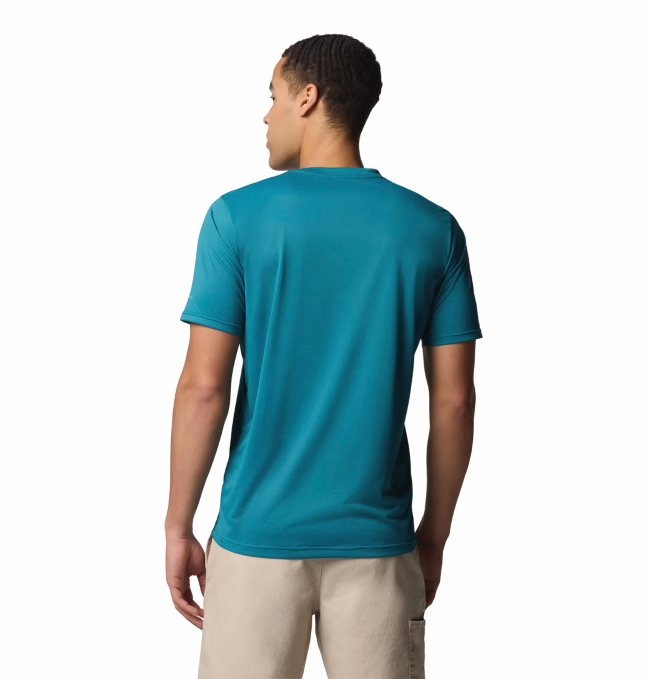 Columbia Men Blue Omni-Wick Hike Crew Tshirt