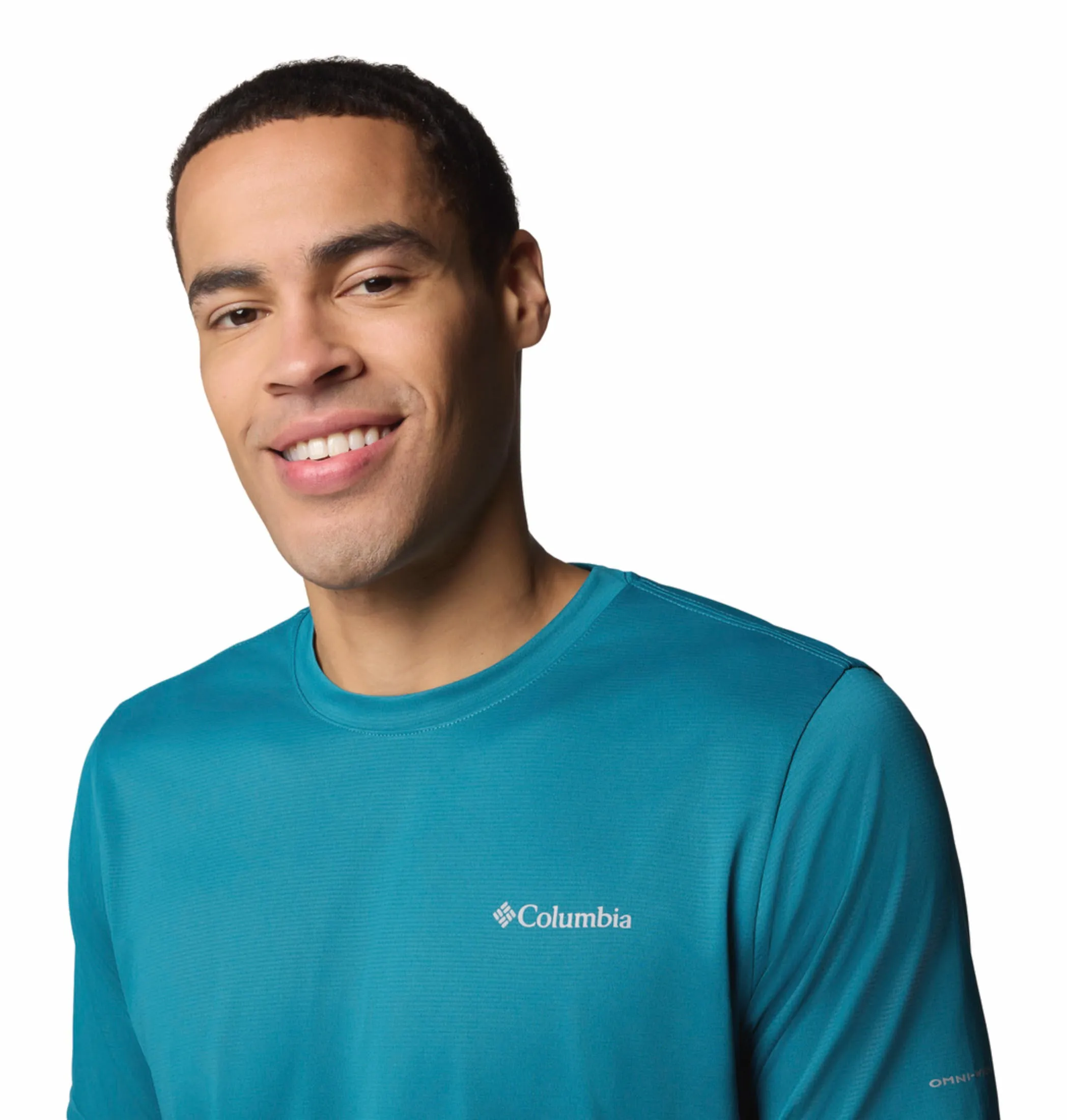 Columbia Men Blue Omni-Wick Hike Crew Tshirt