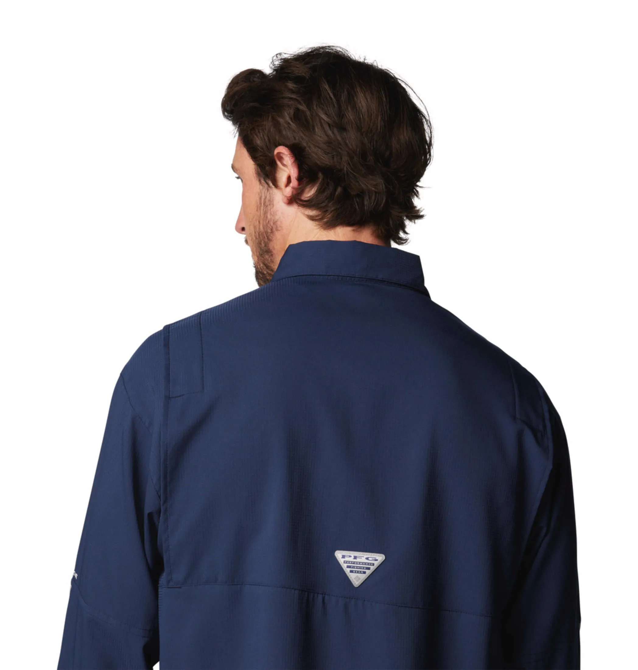 Columbia Men Blue Omni-Wick Tamiami II Long Sleeve Shirt