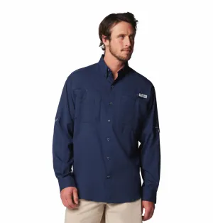 Columbia Men Blue Omni-Wick Tamiami II Long Sleeve Shirt