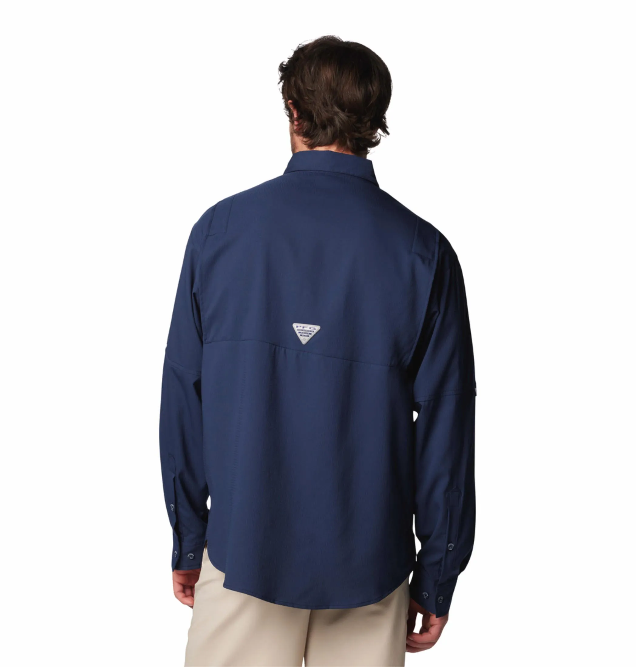 Columbia Men Blue Omni-Wick Tamiami II Long Sleeve Shirt