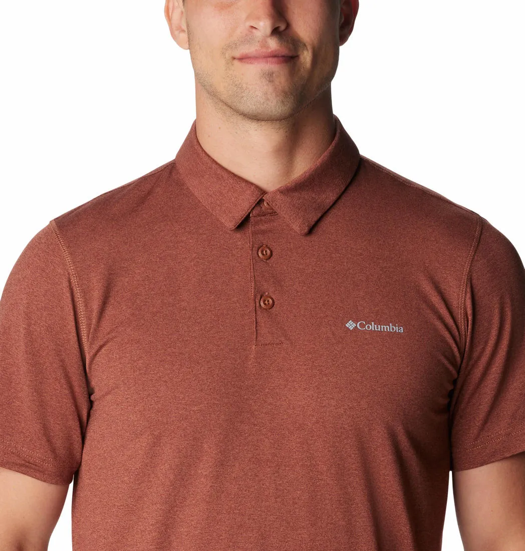 Columbia Men Brown Omni-Wick Tech Trail Polo Tshirt