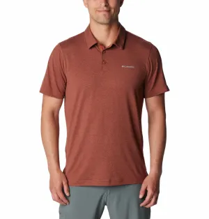Columbia Men Brown Omni-Wick Tech Trail Polo Tshirt