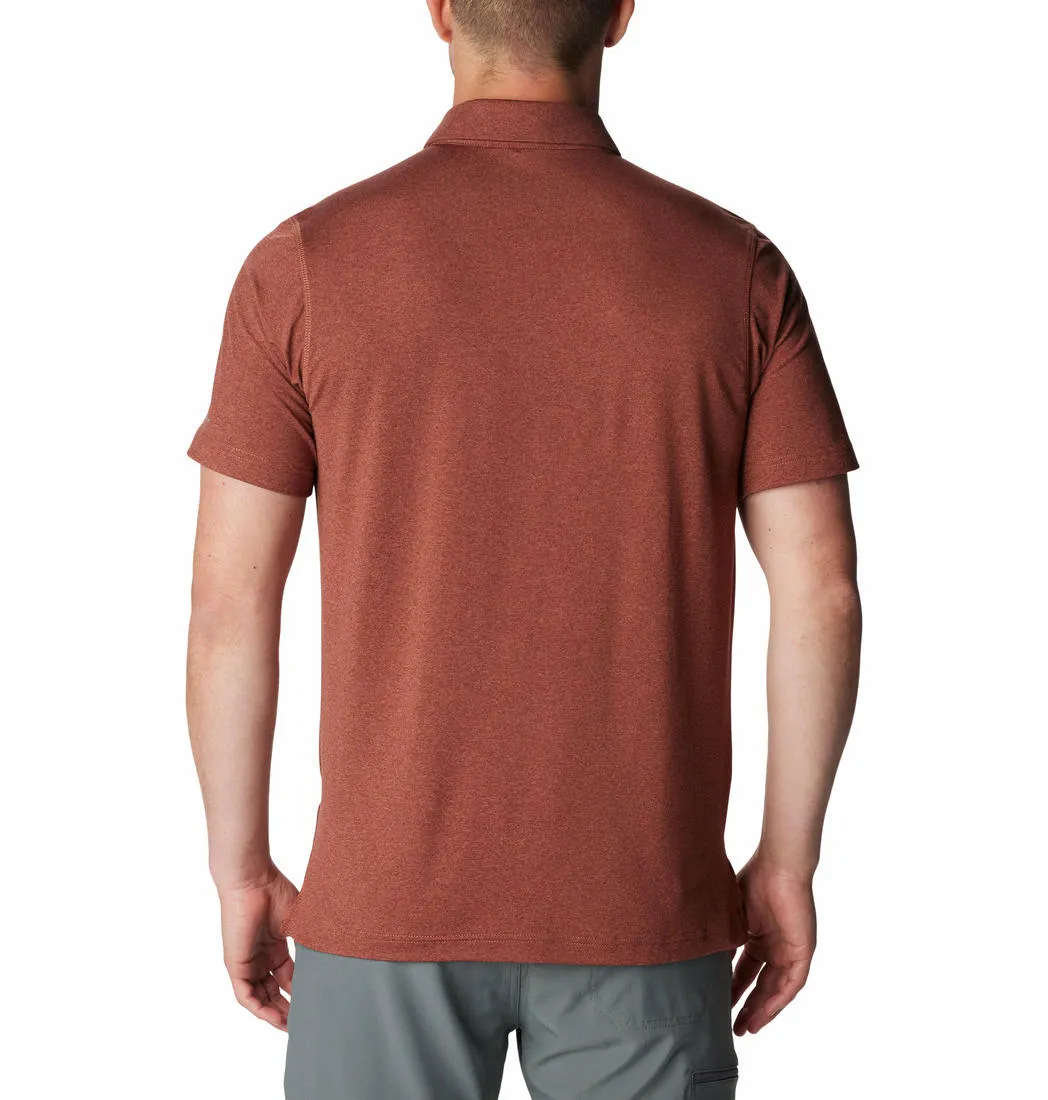 Columbia Men Brown Omni-Wick Tech Trail Polo Tshirt
