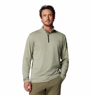 Columbia Men Green Omni-Shade Tech 1/4 Zip Tshirt