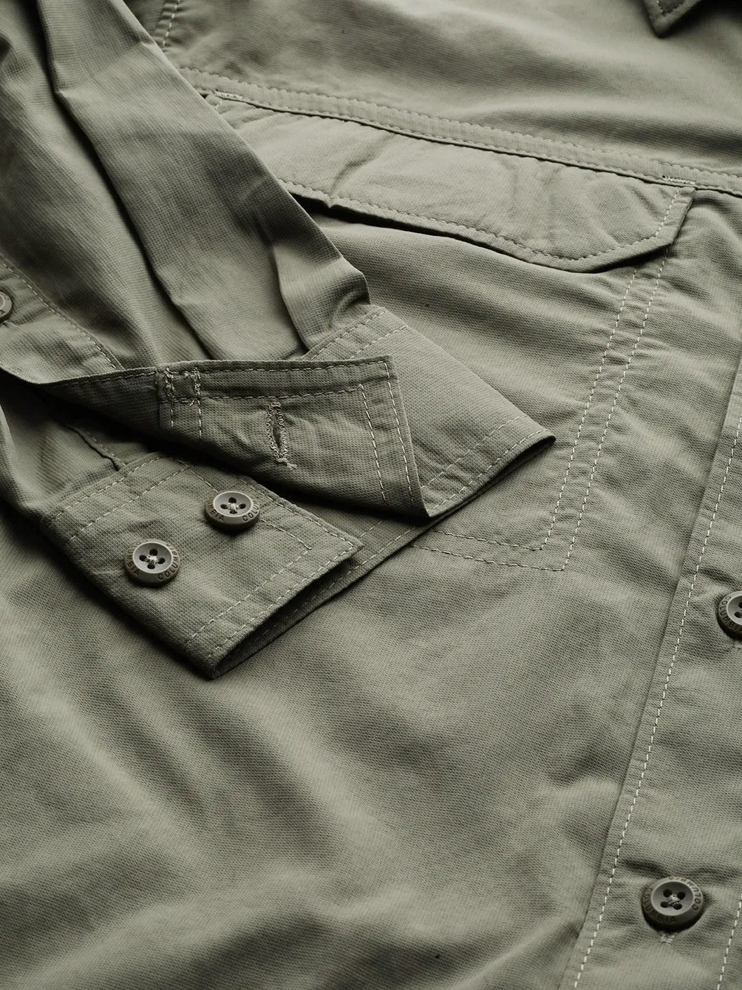 Columbia Men Green Omni-Wick Silver Ridge2.0 Long Sleeve Shirt
