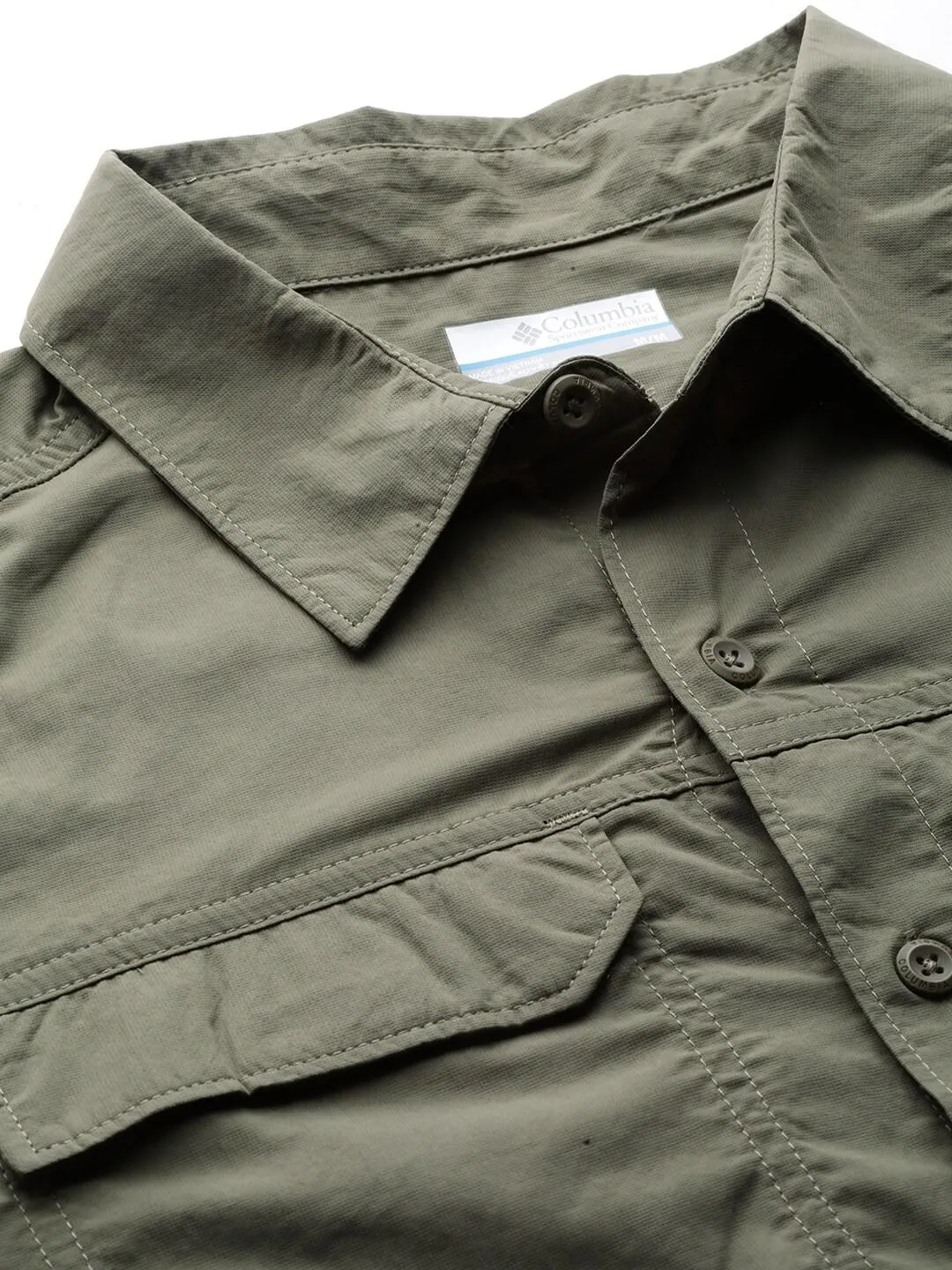 Columbia Men Green Omni-Wick Silver Ridge2.0 Long Sleeve Shirt