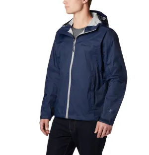 Columbia Men Navy Blue Omni-Wick EvaPOURation Waterproof Rain Jacket