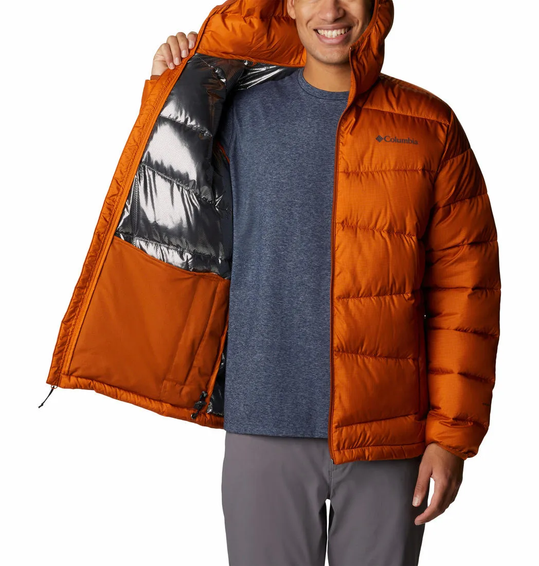 Columbia Men Orange Omni-Heat Reflective Fivemile Butte Hooded Jacket