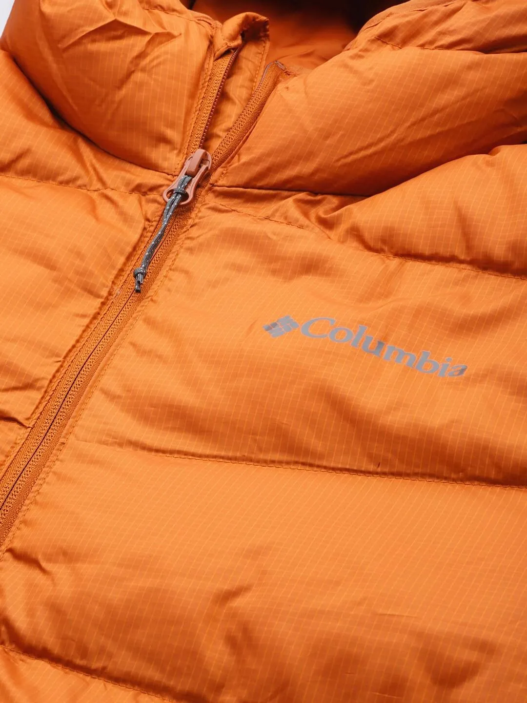 Columbia Men Orange Omni-Heat Reflective Fivemile Butte Hooded Jacket