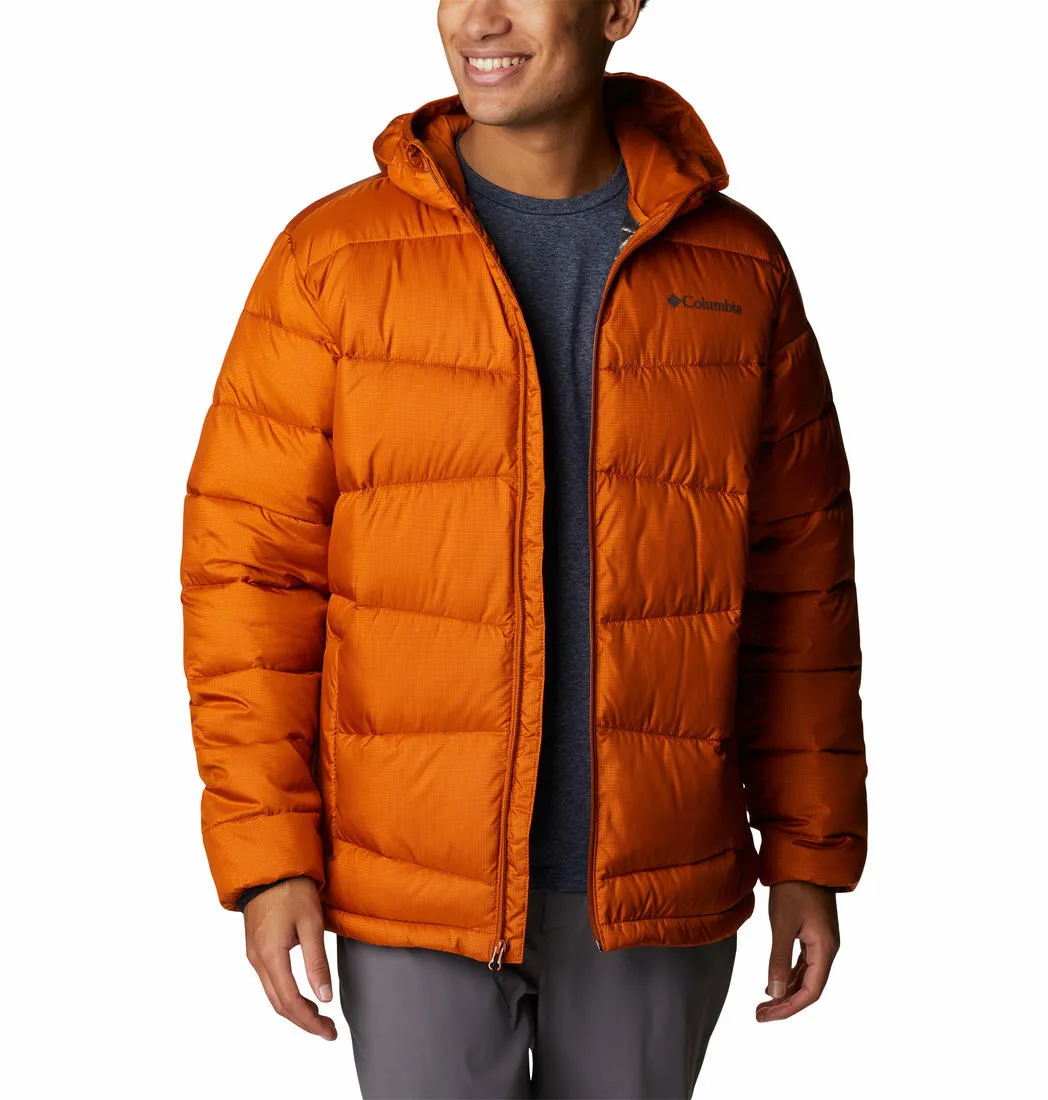 Columbia Men Orange Omni-Heat Reflective Fivemile Butte Hooded Jacket