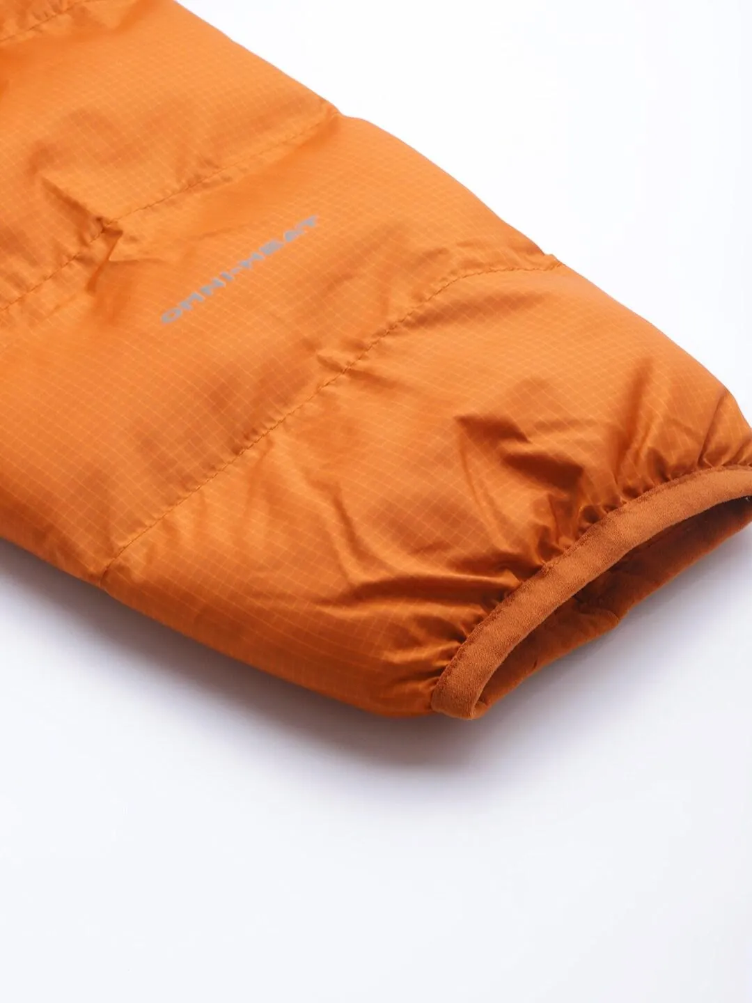 Columbia Men Orange Omni-Heat Reflective Fivemile Butte Hooded Jacket