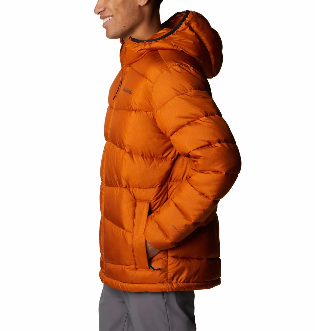 Columbia Men Orange Omni-Heat Reflective Fivemile Butte Hooded Jacket