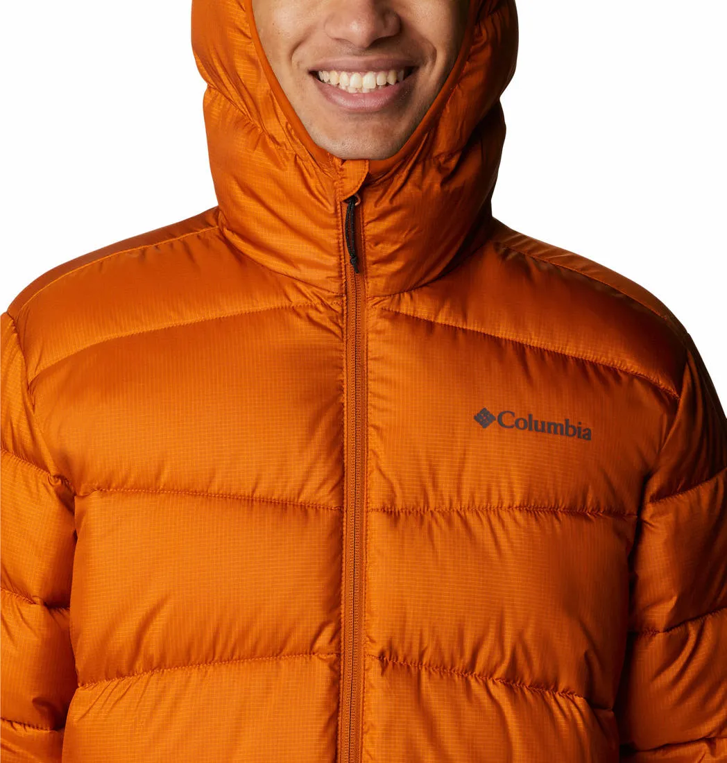 Columbia Men Orange Omni-Heat Reflective Fivemile Butte Hooded Jacket