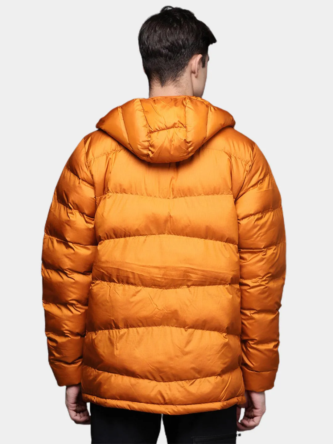 Columbia Men Orange Omni-Heat Reflective Fivemile Butte Hooded Jacket