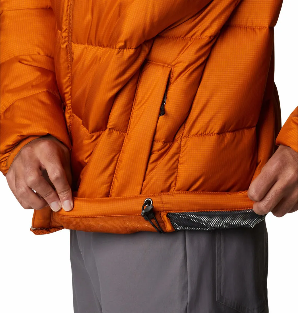 Columbia Men Orange Omni-Heat Reflective Fivemile Butte Hooded Jacket