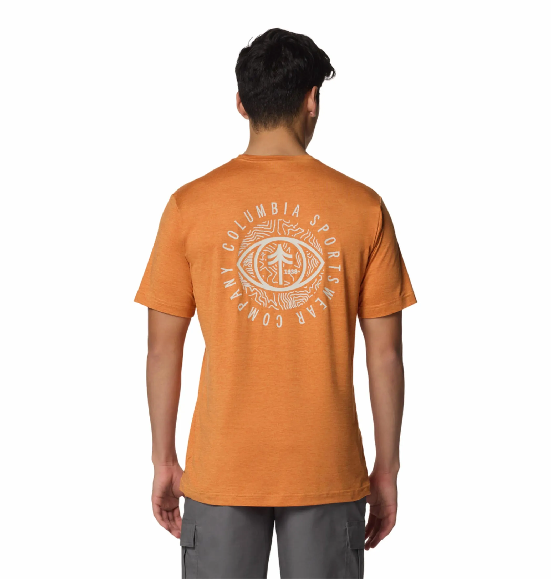 Columbia Men Red Omni-Shade Kwick Hike Back Graphic Tshirt