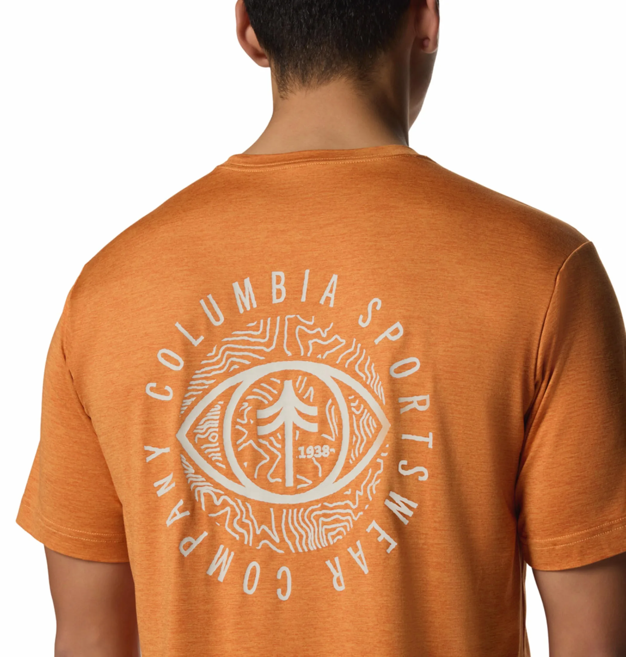 Columbia Men Red Omni-Shade Kwick Hike Back Graphic Tshirt