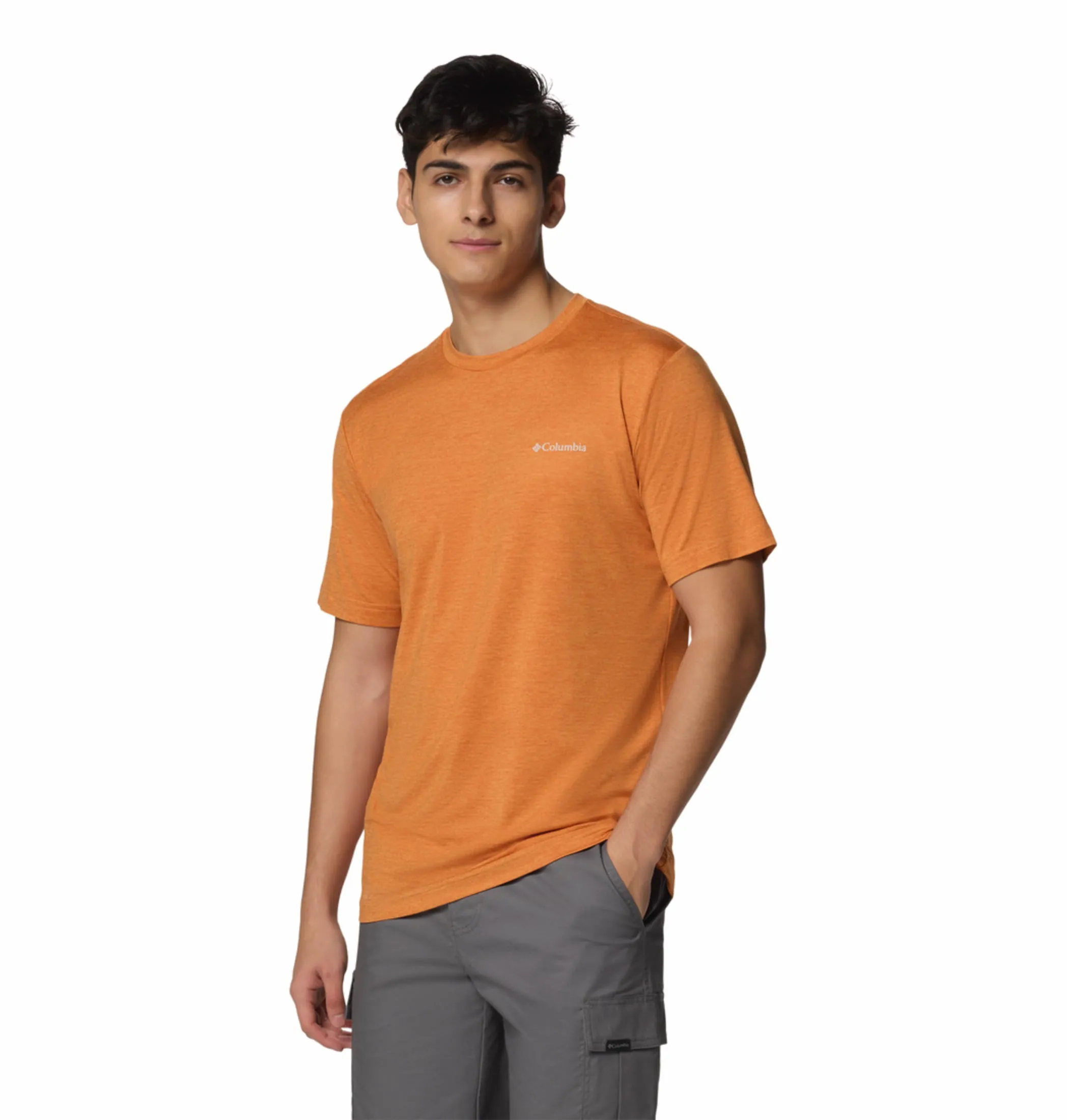Columbia Men Red Omni-Shade Kwick Hike Back Graphic Tshirt