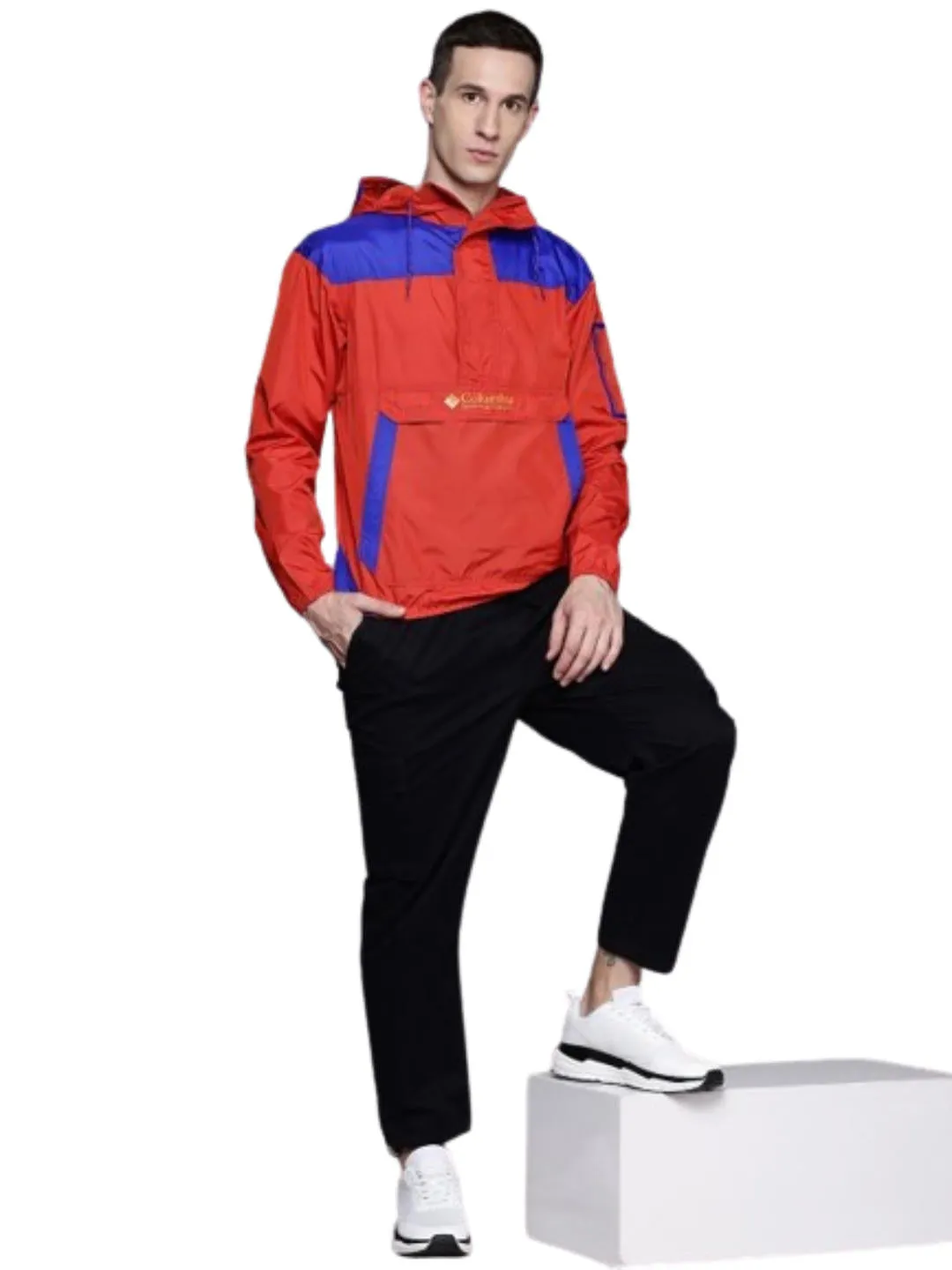 Columbia Men Red Omni-Shield Challenger II Windbreaker Jacket
