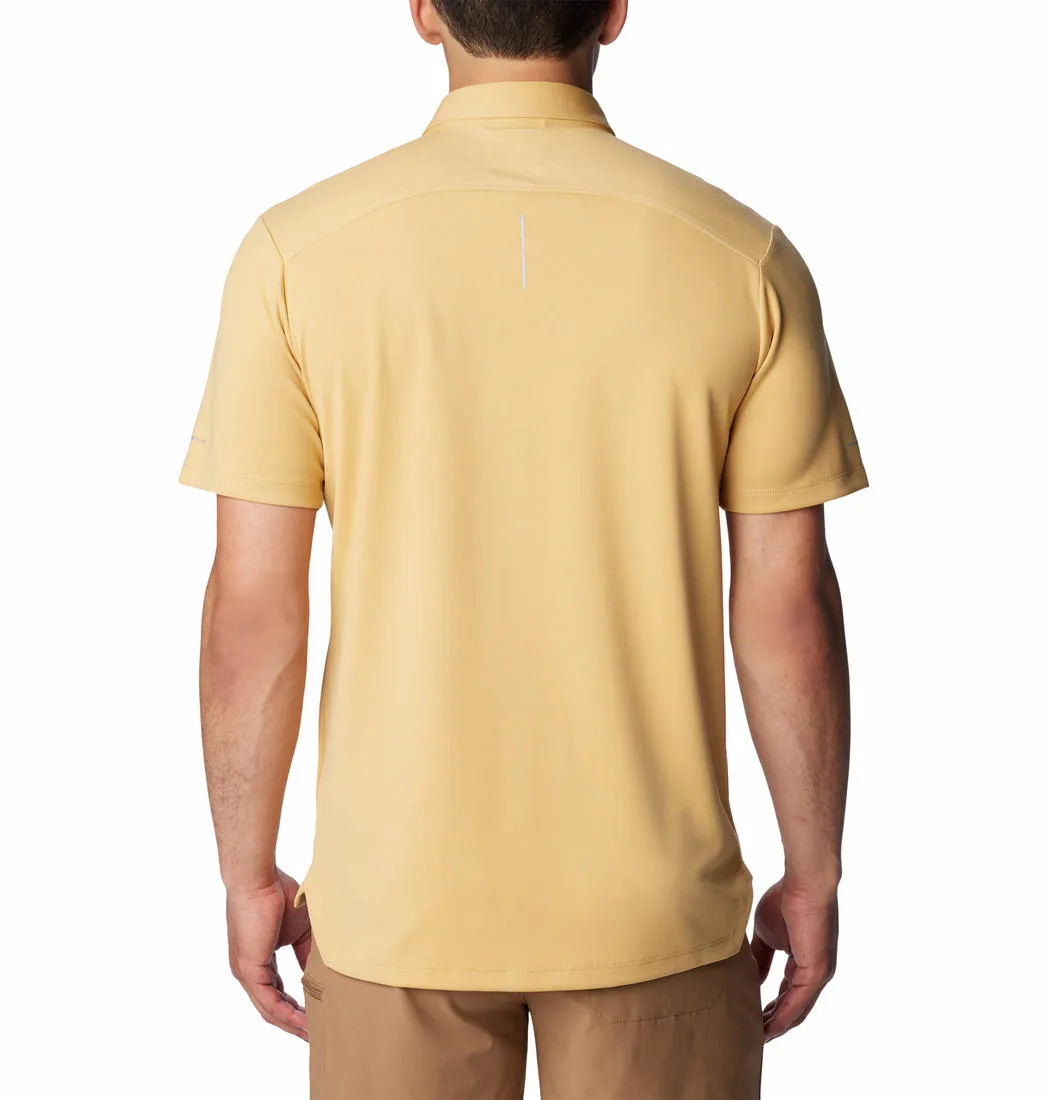 Columbia Men Yellow Omni-Freeze Black Mesa Polo Tshirt