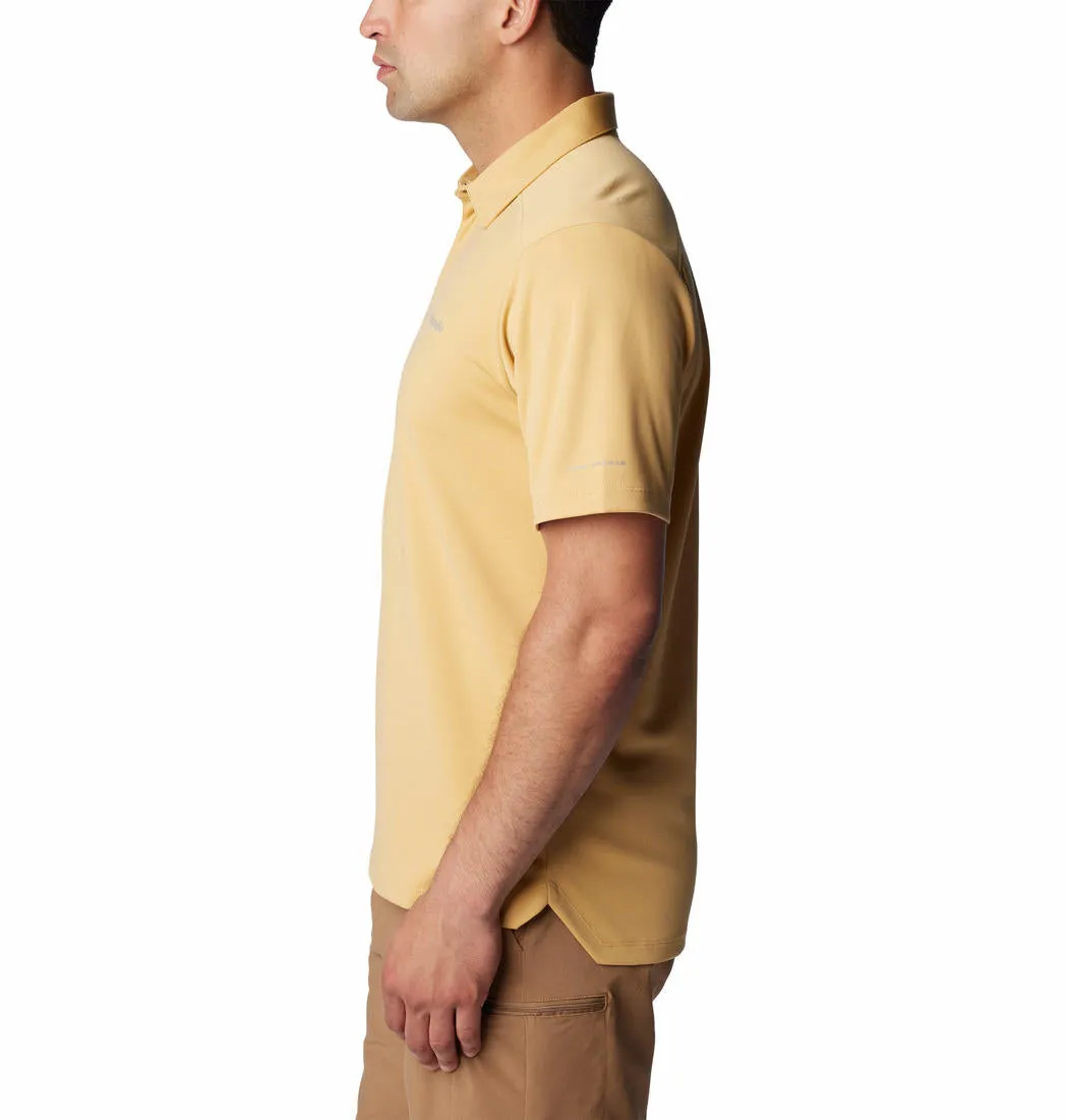 Columbia Men Yellow Omni-Freeze Black Mesa Polo Tshirt