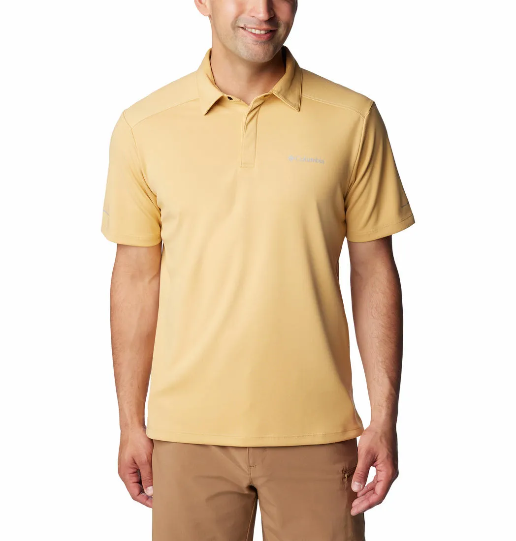 Columbia Men Yellow Omni-Freeze Black Mesa Polo Tshirt