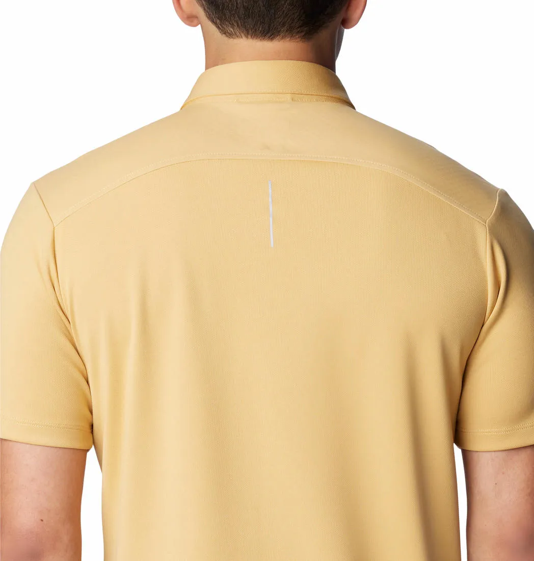 Columbia Men Yellow Omni-Freeze Black Mesa Polo Tshirt