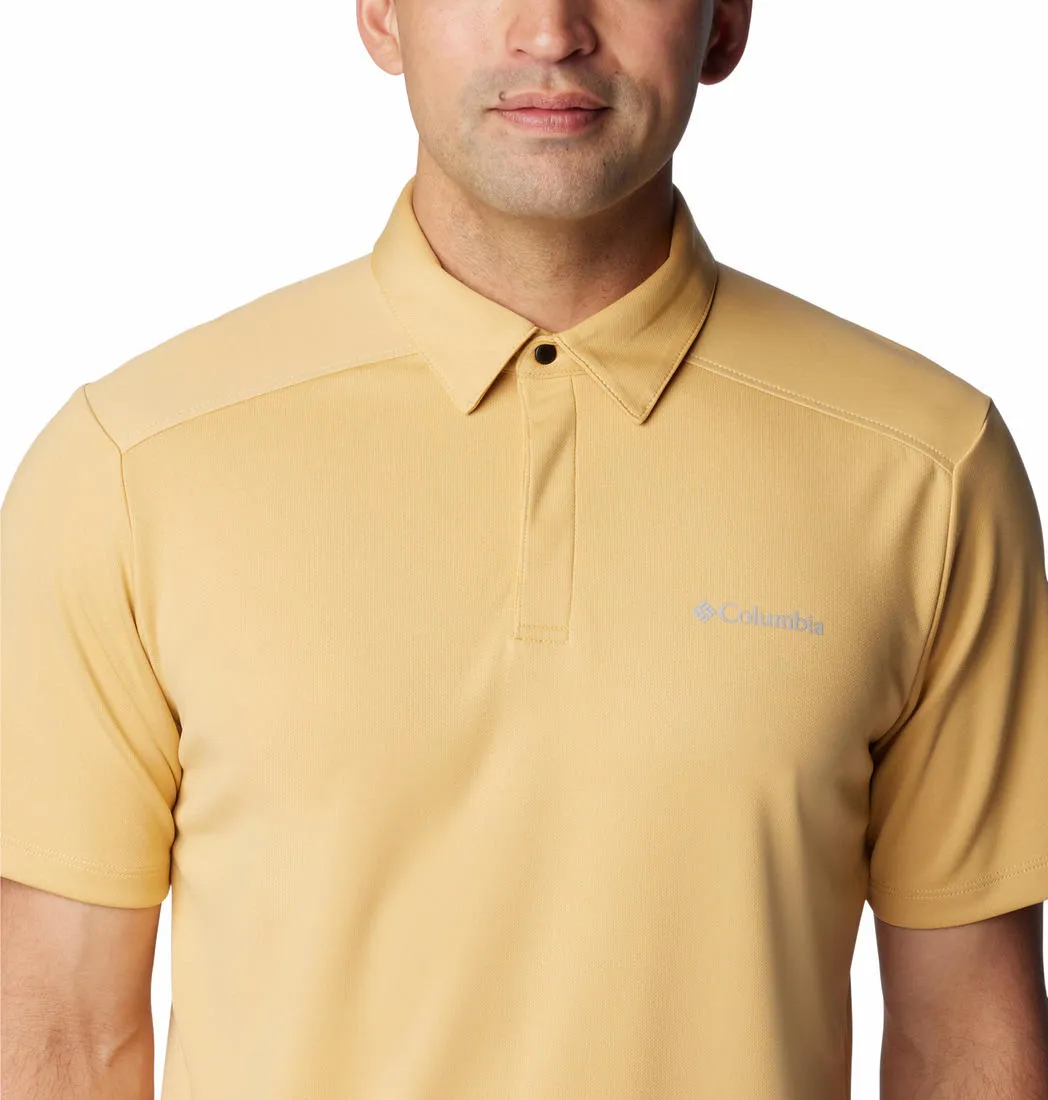 Columbia Men Yellow Omni-Freeze Black Mesa Polo Tshirt