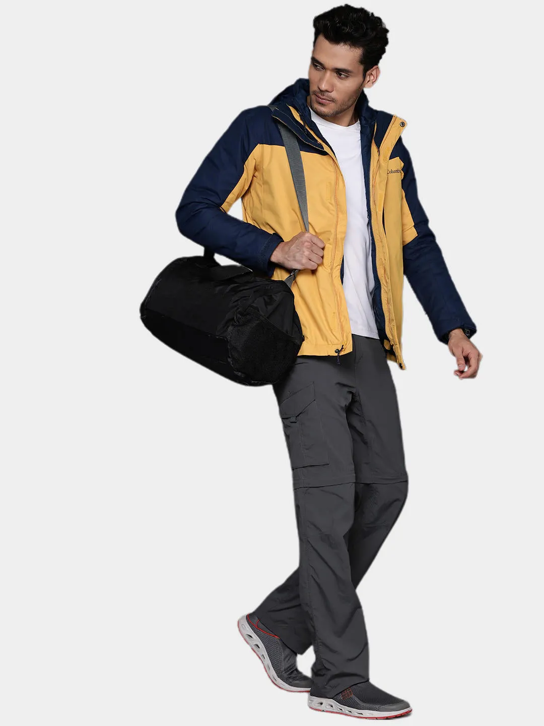 Columbia Men Yellow Omni-Heat Reflective Whirlibird IV Inetrchangeable Jacket