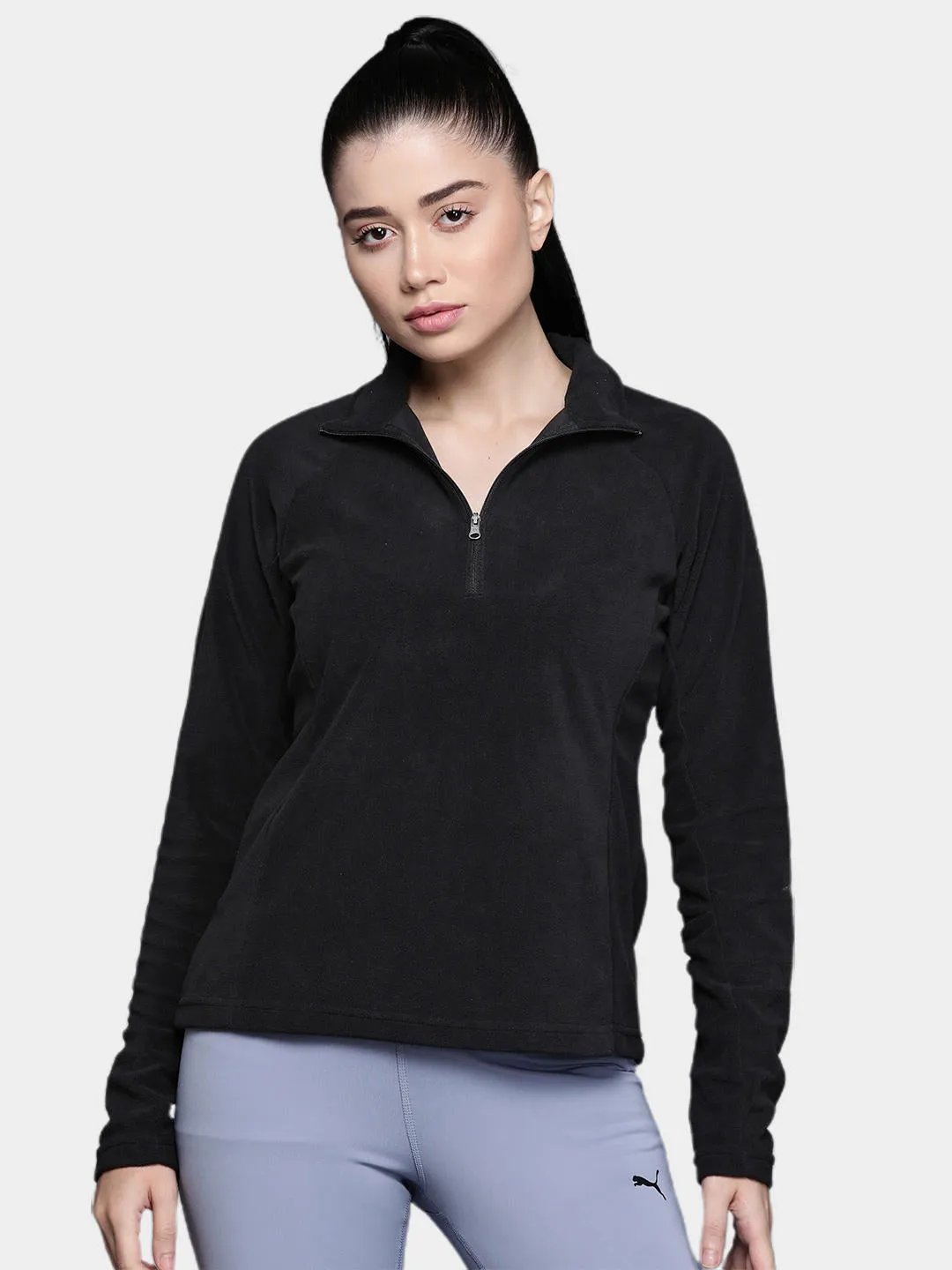 Columbia Women Black Glacial IV Half Zip Fleece