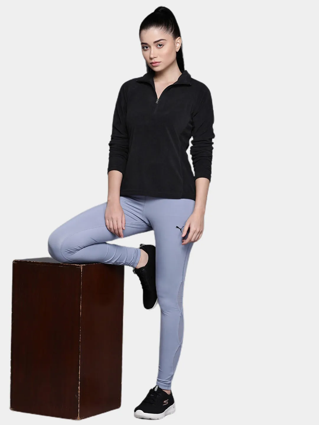 Columbia Women Black Glacial IV Half Zip Fleece