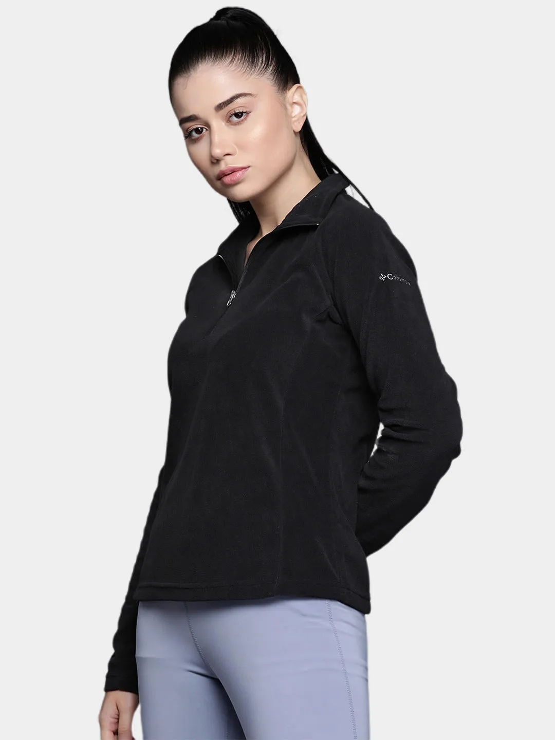Columbia Women Black Glacial IV Half Zip Fleece