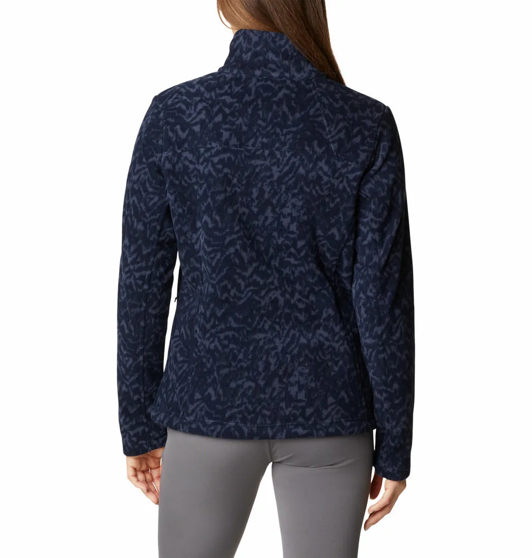 Columbia Women Blue Fast Trek Printed Fleece Jacket