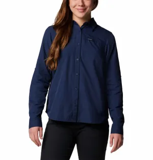 Columbia Women Blue Omni-Shade Silver Ridge 3.0 Long Sleeve Shirt