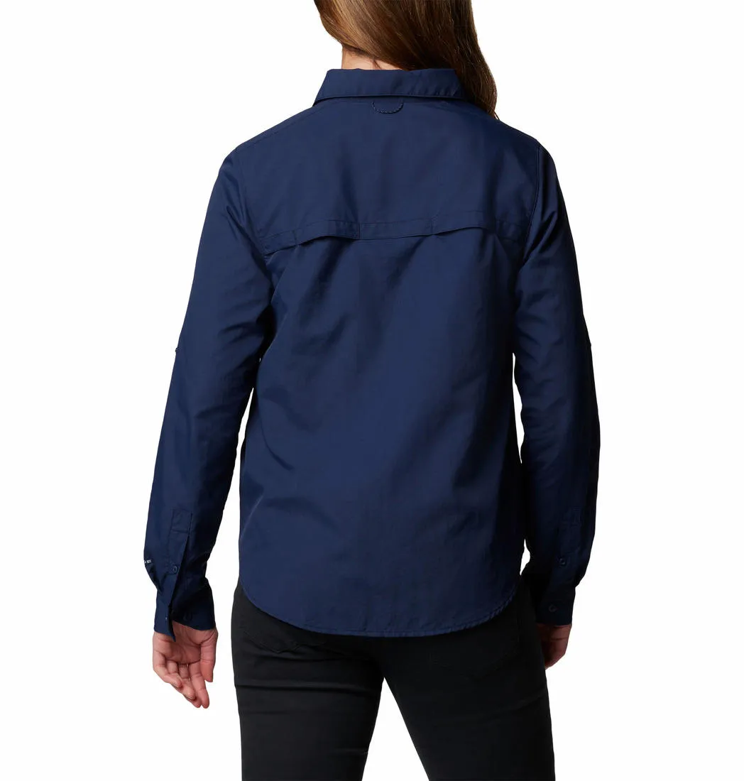 Columbia Women Blue Omni-Shade Silver Ridge 3.0 Long Sleeve Shirt