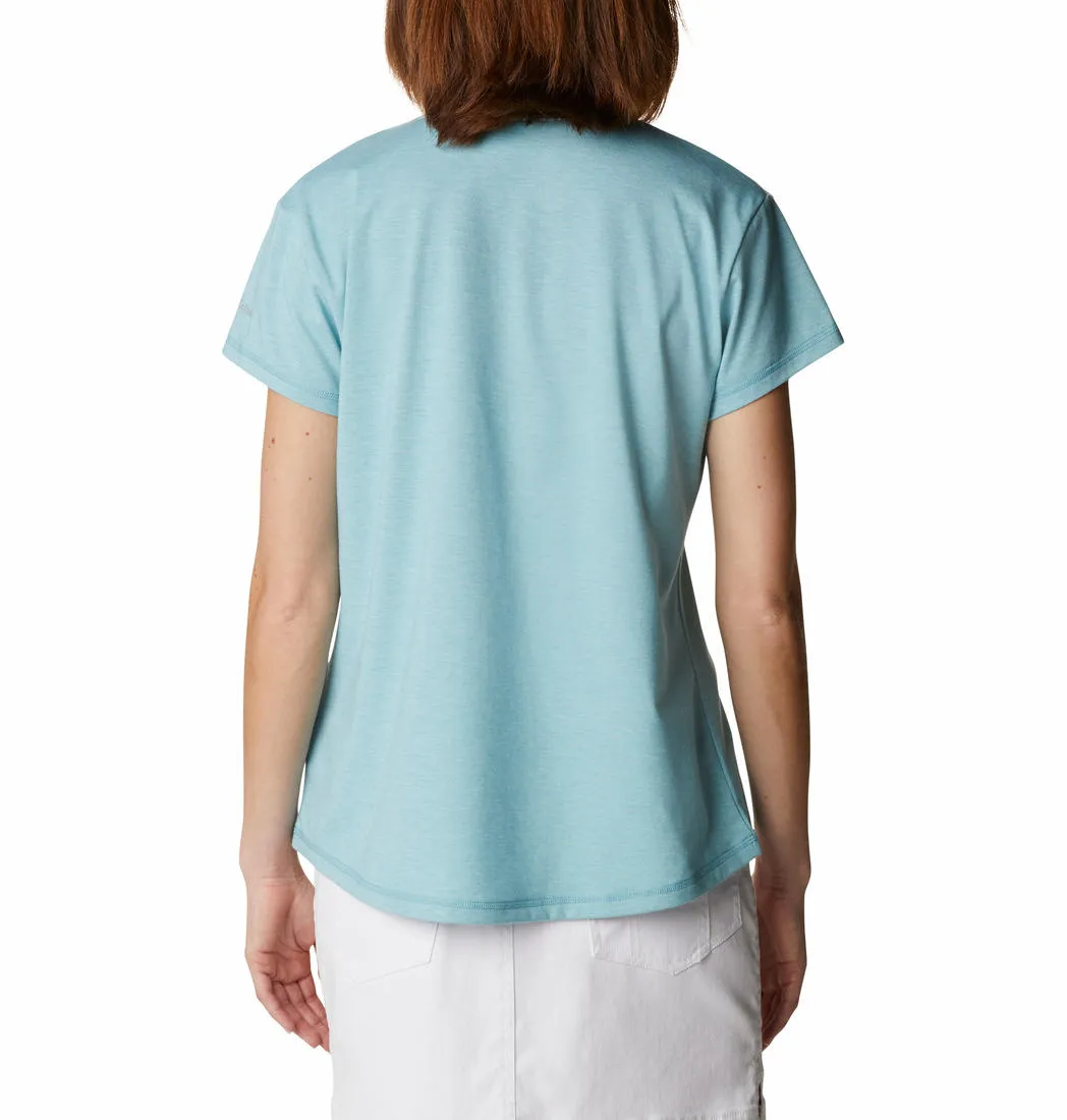 Columbia Women Blue Omni-Wick Sun Trek Tshirt