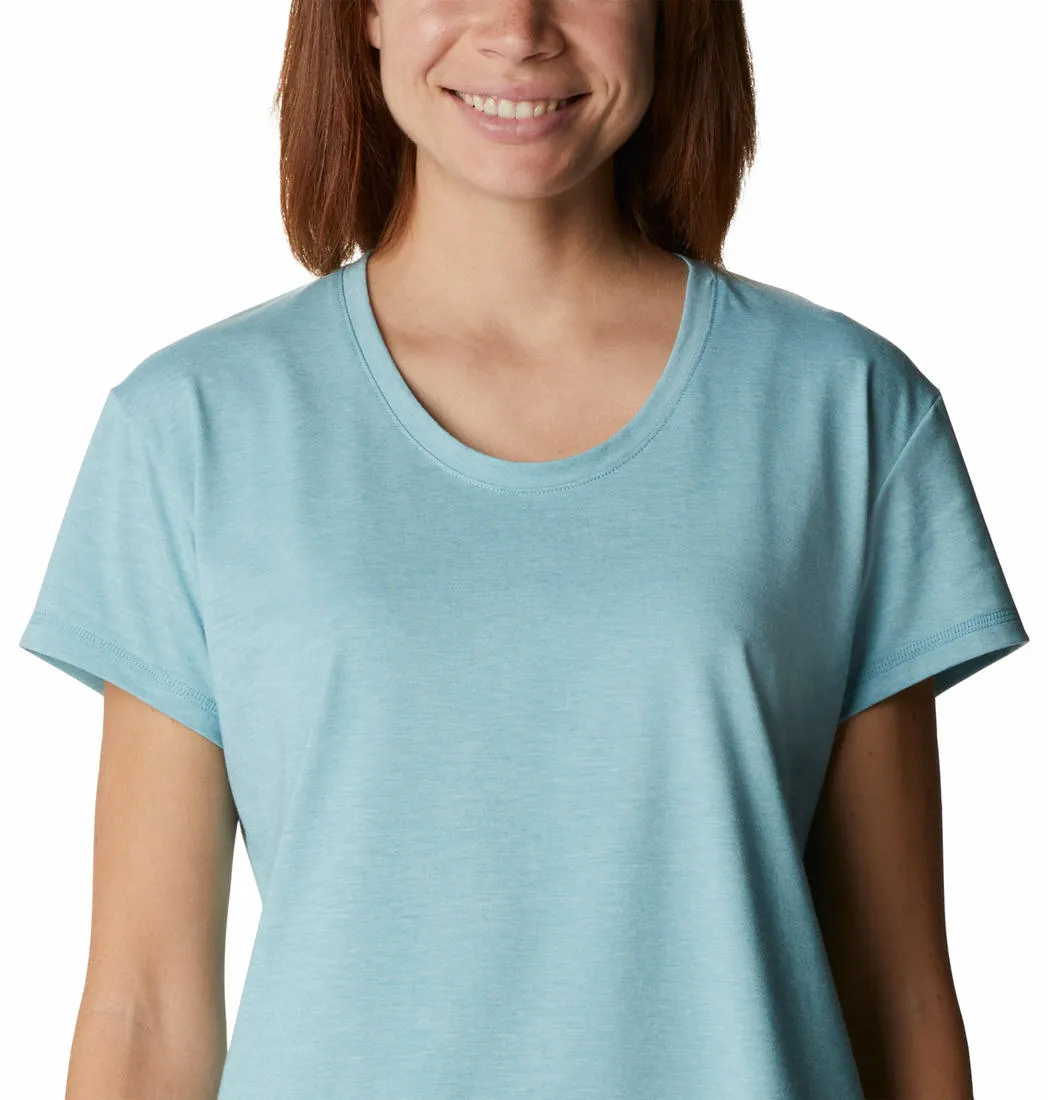 Columbia Women Blue Omni-Wick Sun Trek Tshirt