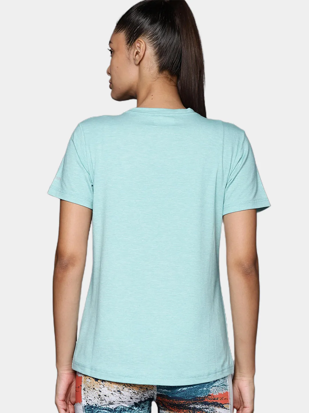 Columbia Women Blue Omni-Wick Sun Trek Tshirt