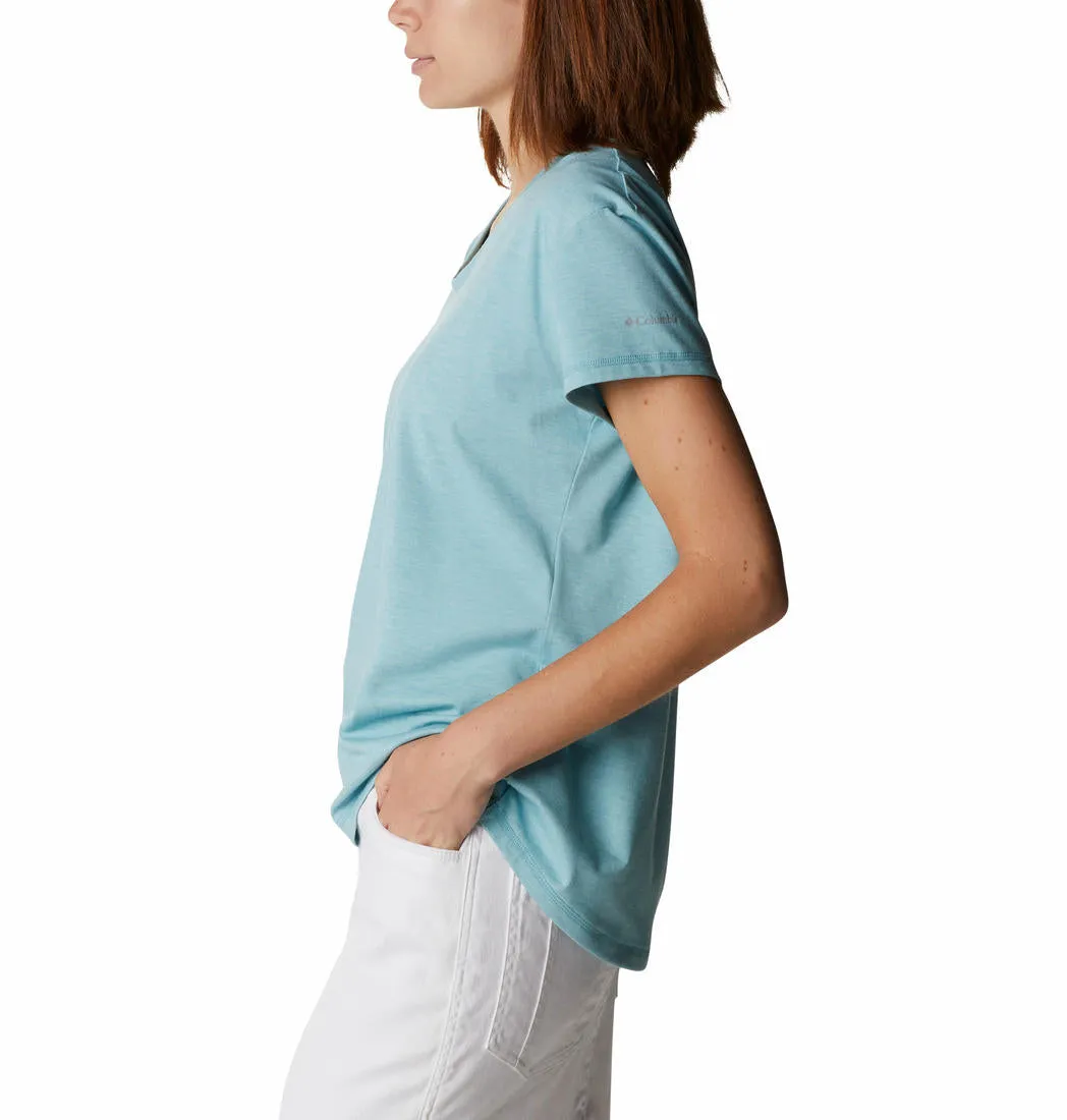 Columbia Women Blue Omni-Wick Sun Trek Tshirt