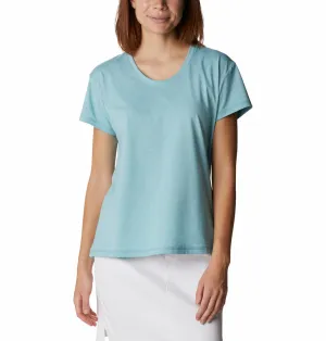 Columbia Women Blue Omni-Wick Sun Trek Tshirt