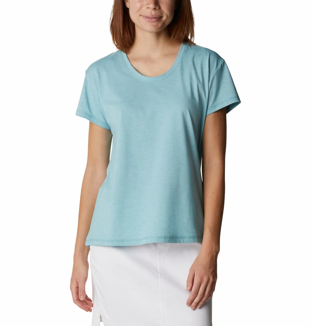 Columbia Women Blue Omni-Wick Sun Trek Tshirt