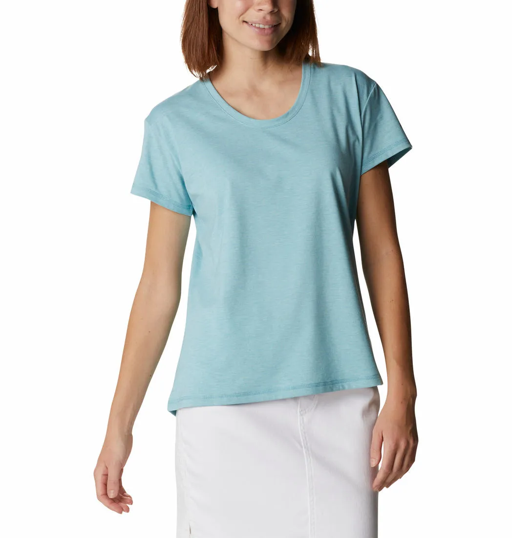 Columbia Women Blue Omni-Wick Sun Trek Tshirt