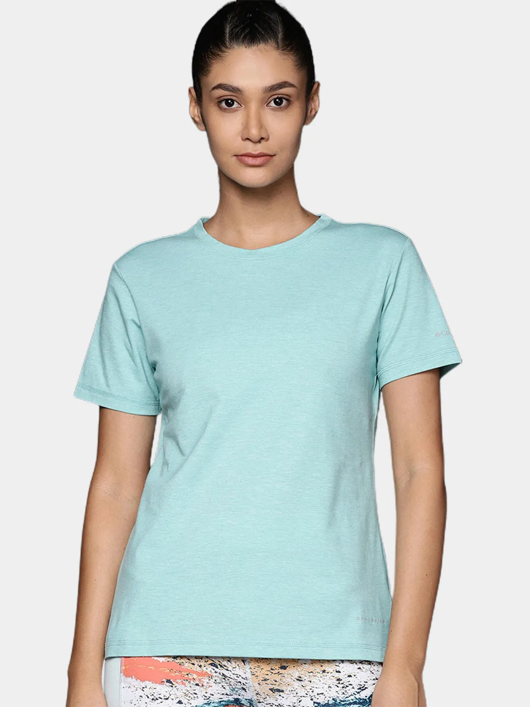 Columbia Women Blue Omni-Wick Sun Trek Tshirt