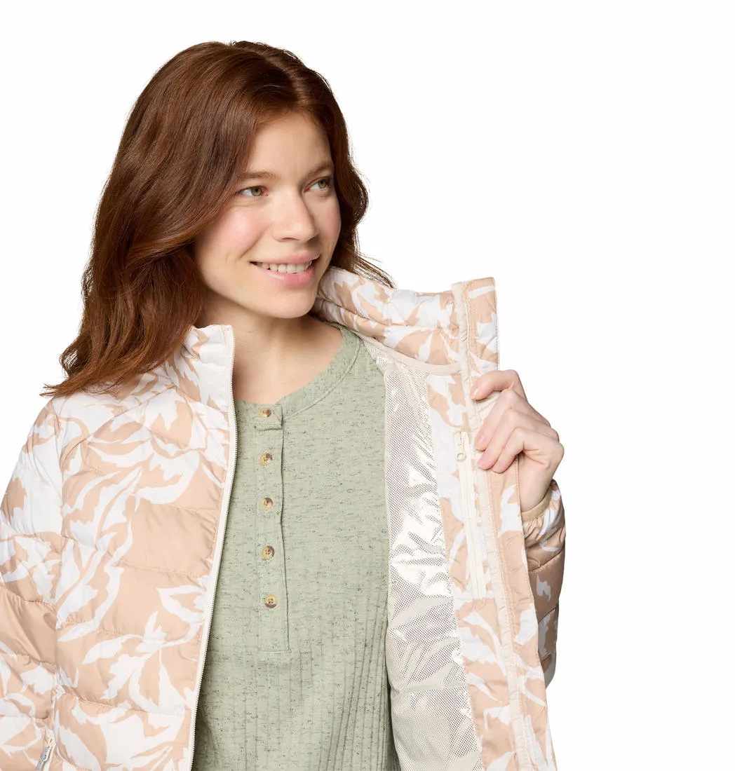 Columbia Women Brown Omni-Heat Reflective Powder Lite II Printed Jacket