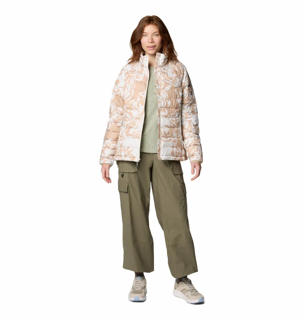 Columbia Women Brown Omni-Heat Reflective Powder Lite II Printed Jacket