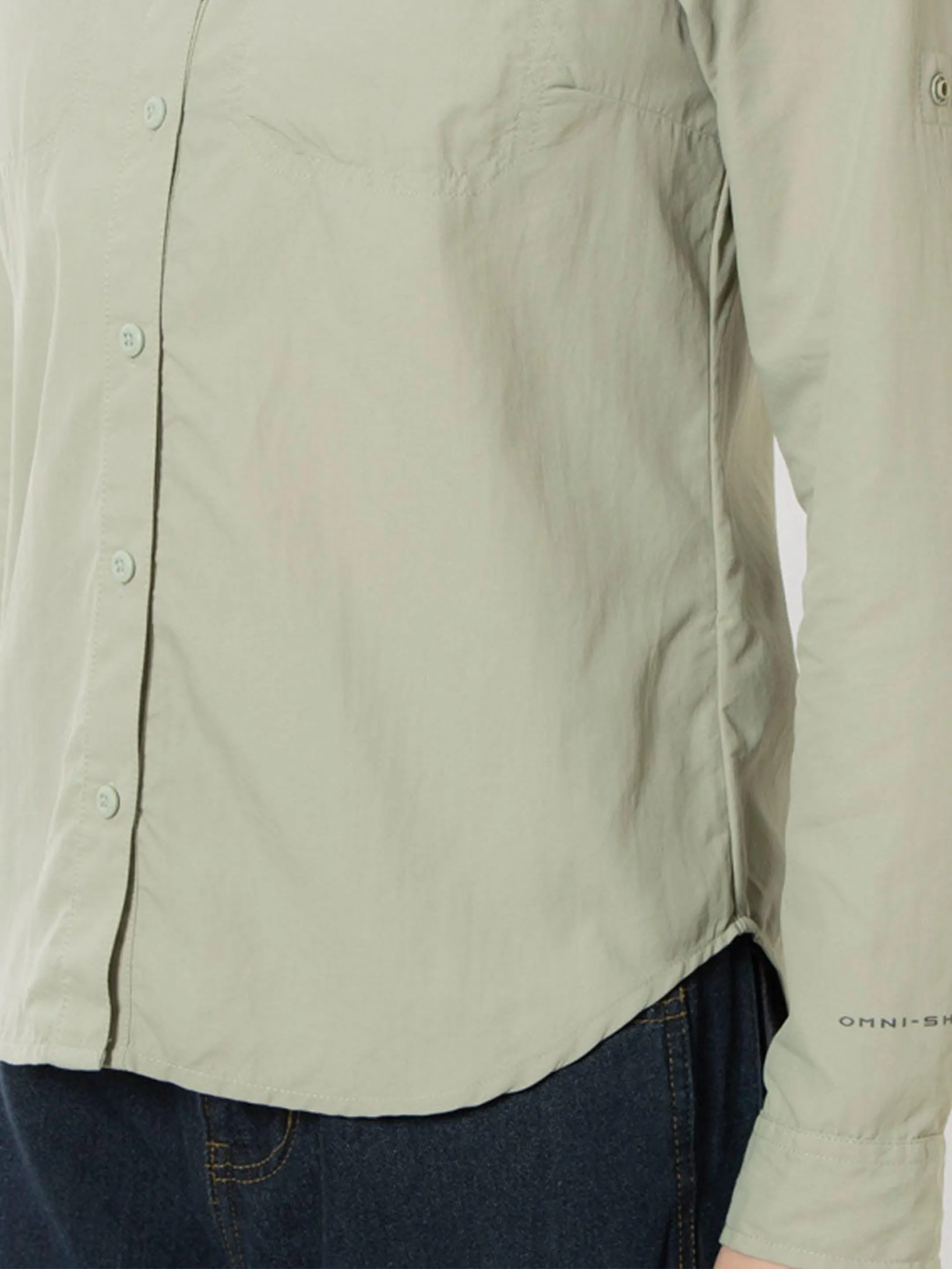 Columbia Women Green Omni-Shade Silver Ridge 3.0 Long Sleeve Shirt