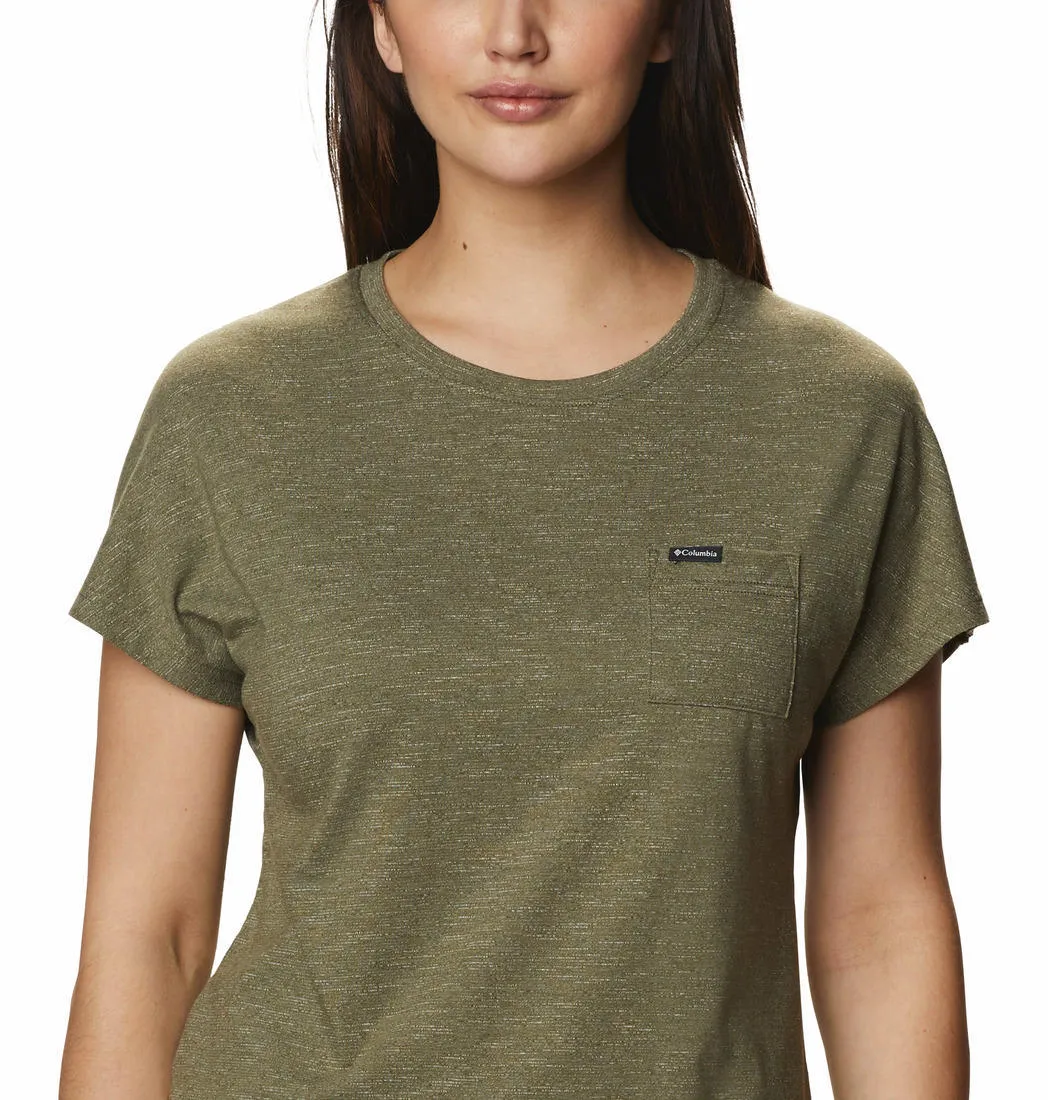 Columbia Women Green Omni-Wick Cades Cape Tshirt