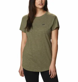 Columbia Women Green Omni-Wick Cades Cape Tshirt