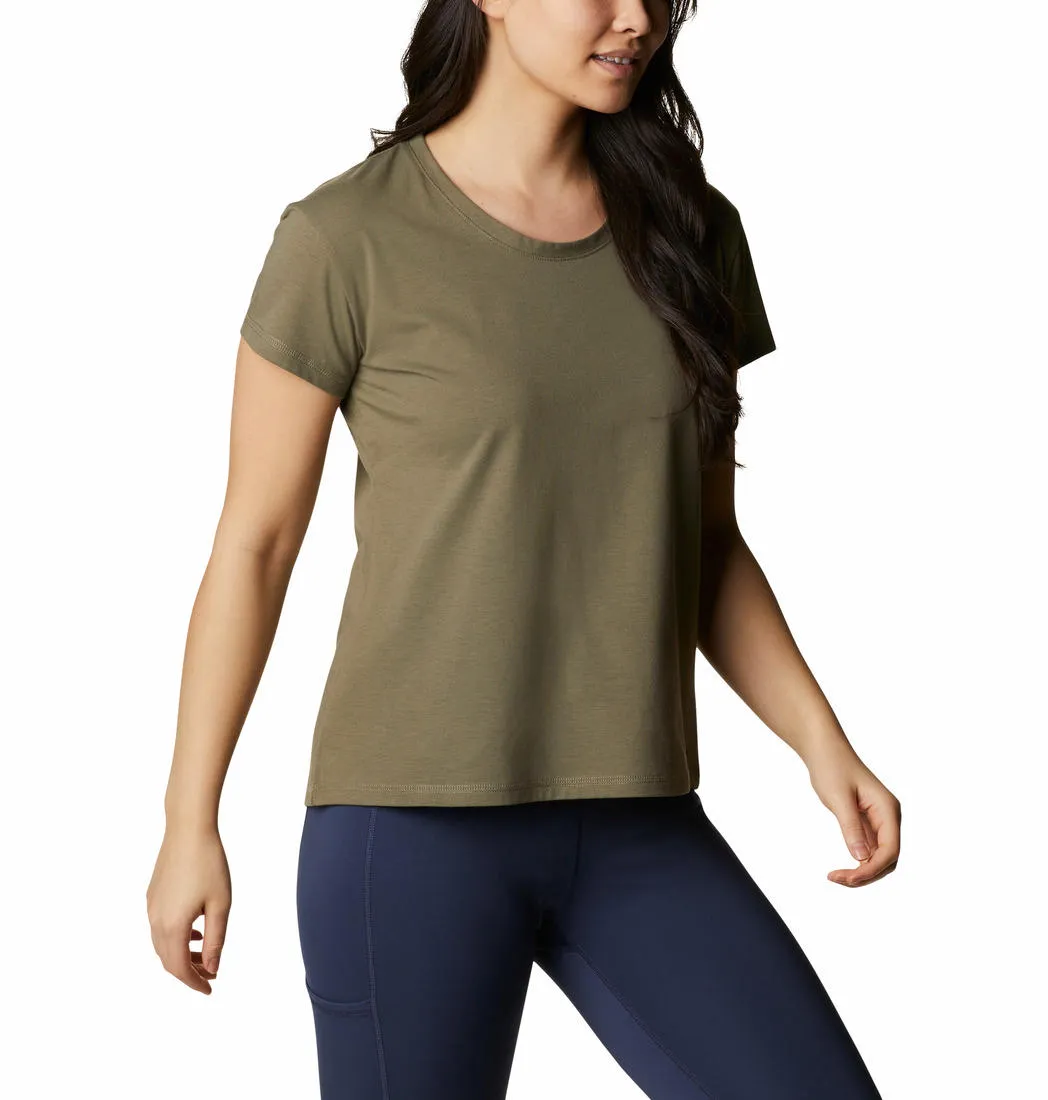 Columbia Women Green Omni-Wick Sun Trek Tshirt